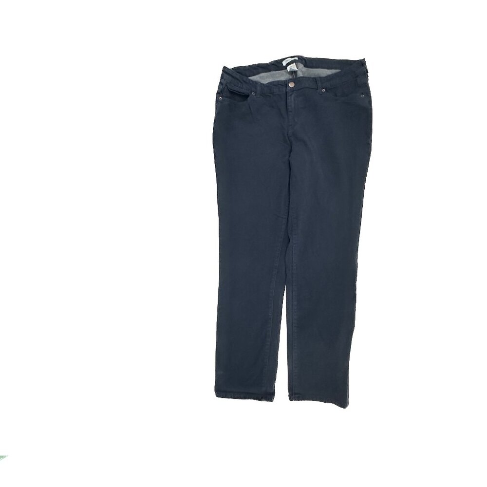 Westport Chino Pants Womens 16 Dark Blue Straight Leg Casual Classic